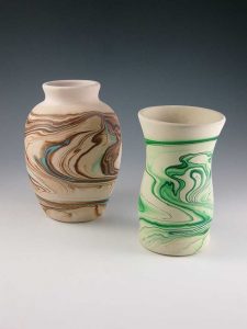 Two vases.