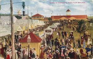 A 1910 postcard depicting the Minnesota State Fairgrounds