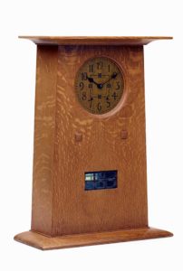 L. & J.G. Stickley oak mantel clock
