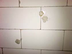tiles with holes.