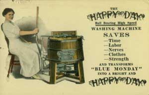 Postcard advertising washing machine.