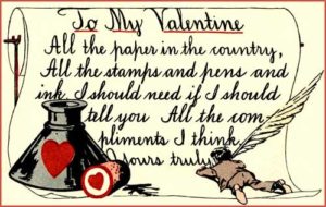 "To my Valentine" graphic.