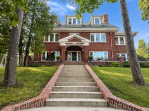 Red brick house.