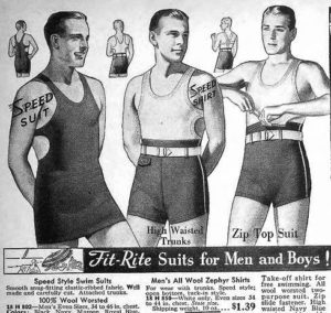 ad for speed suit and zippered top