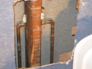 pipes in wall