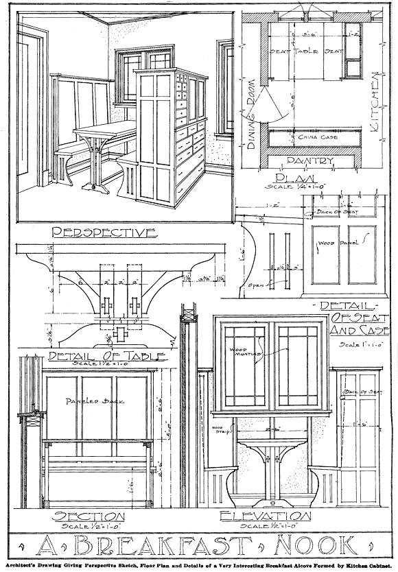 A Breakfast Nook, Architectural Details for Every Type of Building, 1921