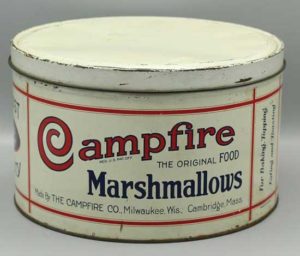 Campfire marshmallow tin