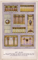 Stained glass examples from a 1920s Minneapolis millwork catalog