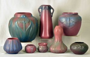 : Collection of unusual Van Briggle pottery. 