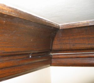 close up of crown molding
