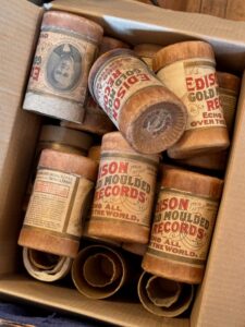 Cylinders in a box.