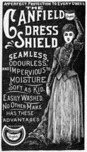 Victorian dress shields ad