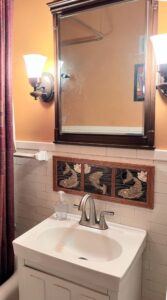 Finished bathroom sink area.