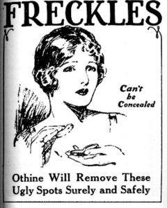 1926 ad for Othine freckle remover.