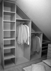 photo of shelves and hanging space.