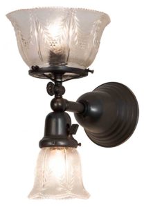 Dual-source gas/electric wall sconce