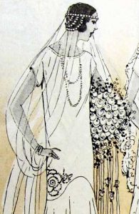 1925 illustration of a bride.