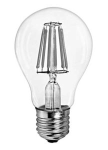 An LED “filament” bulb made by BIPEE Lighting Co. 