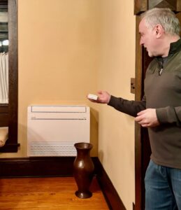 Man and his living room minisplit.