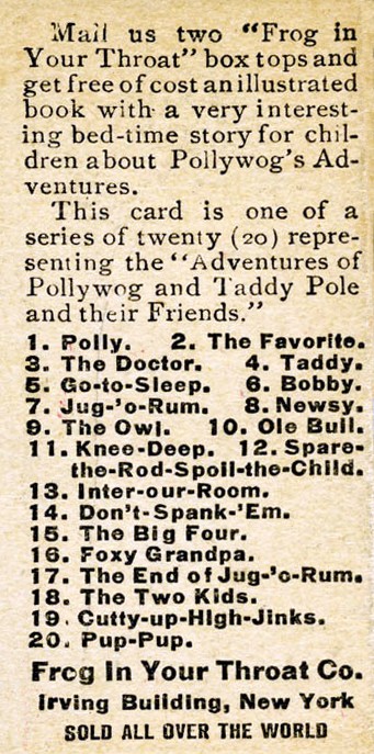 The back of a medicine card.