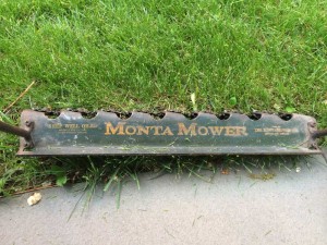 close-up of mower.