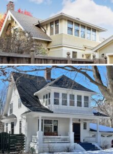 Two houses with sleeping porches.