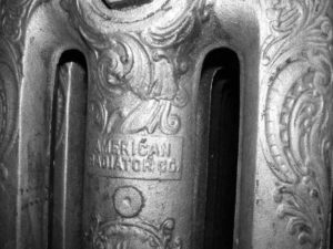 close-up of radiator.