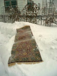 rug in the snow