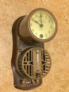 A 1925 Minneapolis-Honeywell Regulator Co. thermostat.
