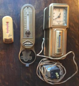 3 vintage thermostats.