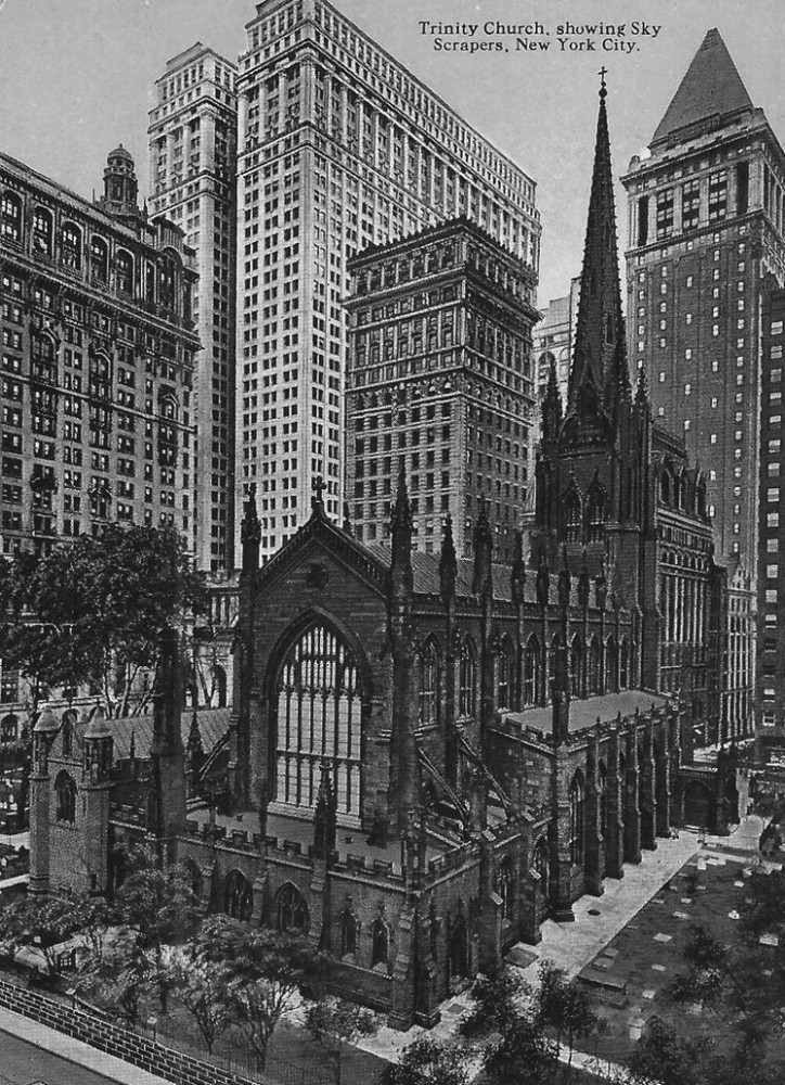 Postcard of Trinity Church.