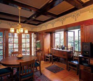 Dining room with Prairie Style frieze