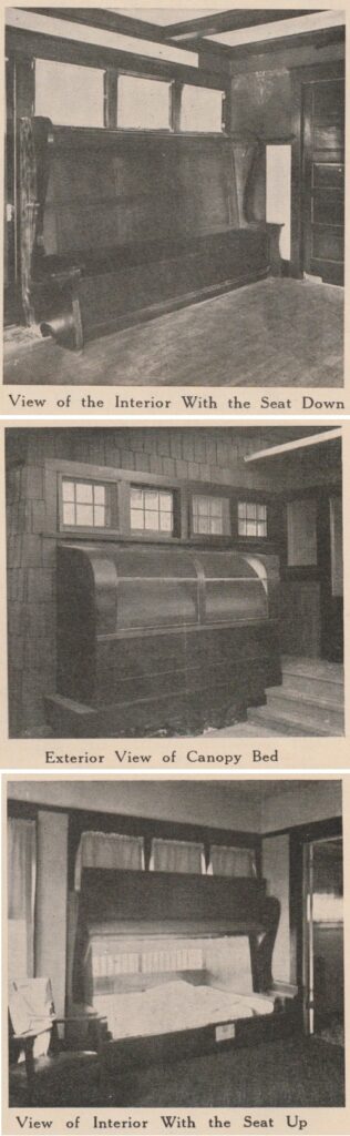 Canopy bed in 3 positions.