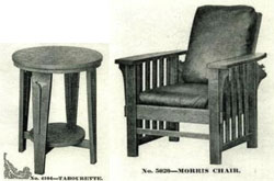 Chair and table.
