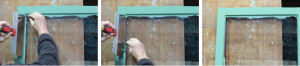Removing excess paint from the window glass. Photos courtesy of Martin Muller, owner of Double-Hung Window Restoration.