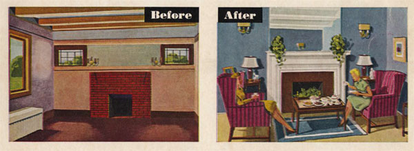 Room before & after.