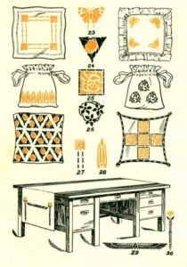 graphic of many stenciled items.
